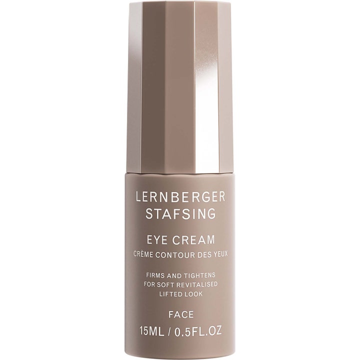 Lernberger Stafsing Eye Cream 15 ml rynkreducerande ögonkräm i beige flaska med silvrig kork
