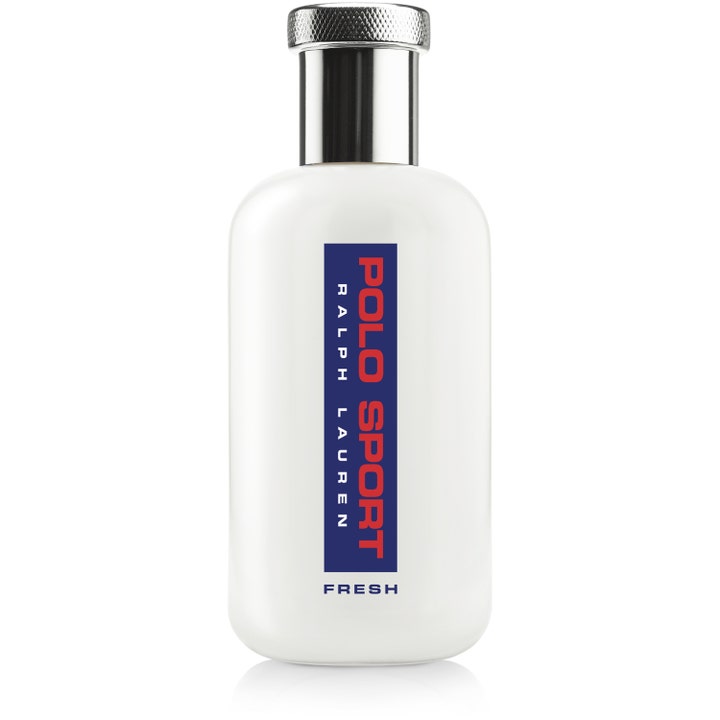 Ralph Lauren Polo Sport Fresh 125 ml uppfriskande polo sport parfym i vit flaska med silverfärgad kork och blå text