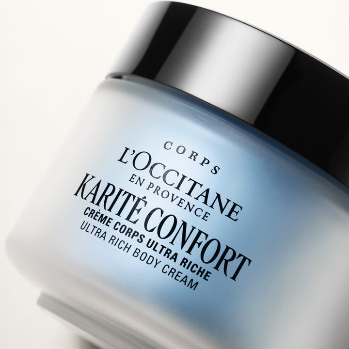 L'Occitane en Provence Shea Butter Ultra Rich Body Cream 200 ml återfuktande kroppskräm i frostat glasburk med svart lock