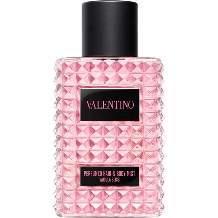 Valentino Born In Roma Hair and Body Mist Vanilla Bliss 100 ml parfymerad mist i rosa glasflaska med nitar