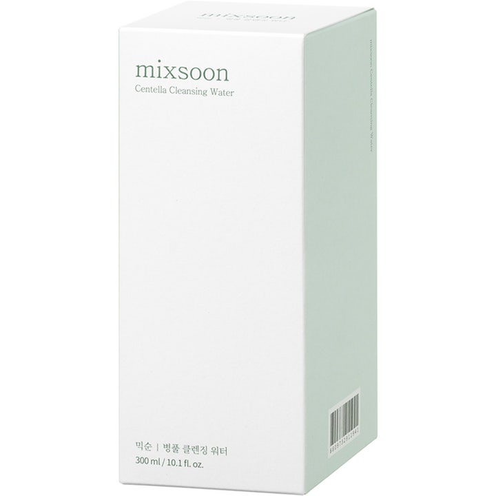 Mixsoon Centella Cleansing Water 300 ml lugnande ansiktsrengöring i en minimalistisk vit ytterförpackning