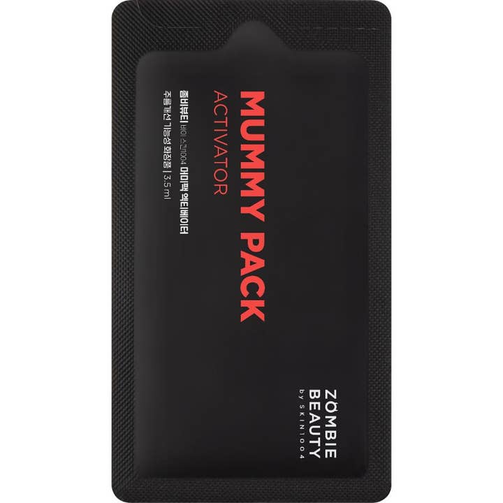 SKIN1004 Zombie Beauty Mummy Pack Activator 3,5 ml koreansk ansiktsmask anti-aging i svart sachet med röd text