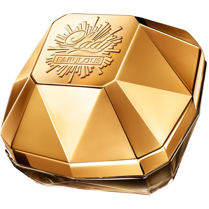Rabanne Lady Million Fabulous 30 ml eau de parfum dam elegant i diamantformad guldflaska med ingraverad logotyp