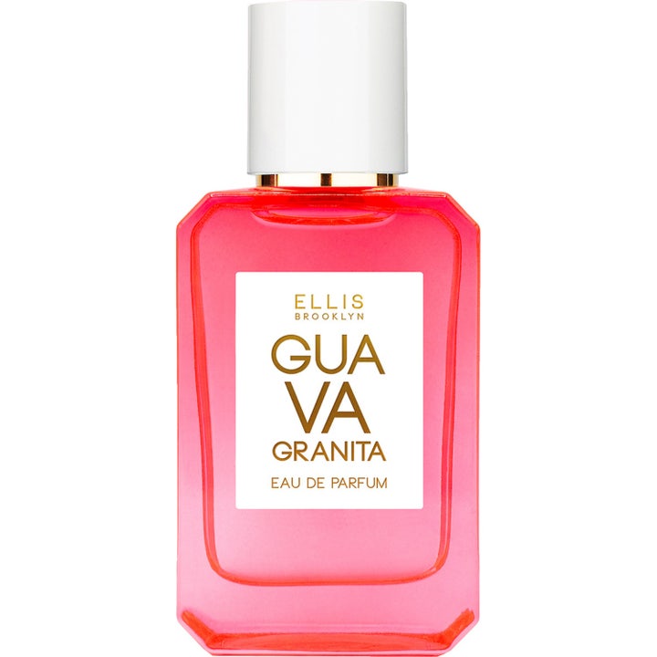 Ellis Brooklyn Guava Granita 50 ml Eau De Parfum fruktig parfym i rosa glasflaska med vitt lock och guldtext