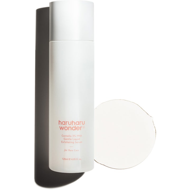 Haruharu Wonder Centella 3% PHA Serum 120 ml PHA exfoliering serum för mild porrensning i vit flaska med klar vätska