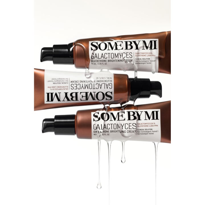 Some By Mi Galactomyces Glutathione Brightening Cream 40 ml lysterkräm i bronsfärgade tuber med rinnande gel