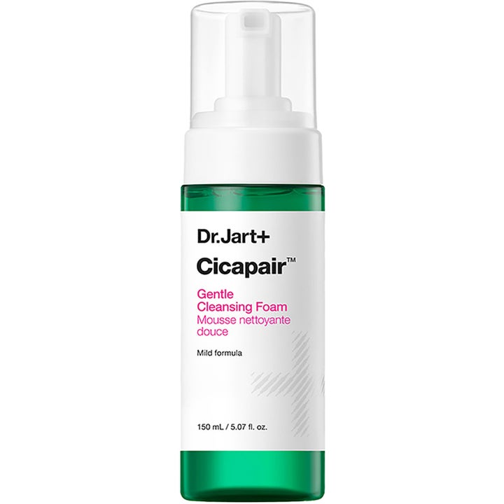 Dr.Jart+ Cicapair Gentle Cleansing Foam 150 ml mild ansiktsrengöring för hudvård känslig hy i grön transparent flaska