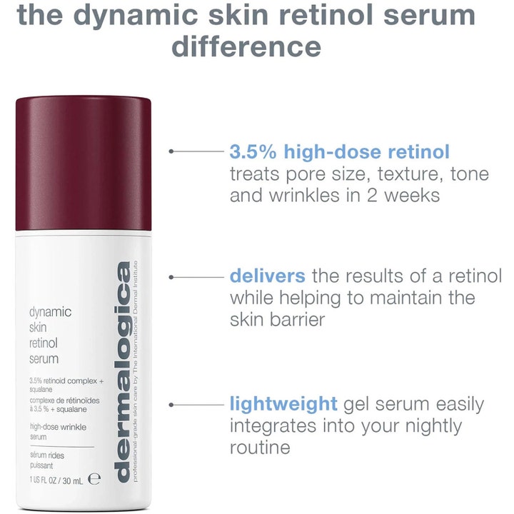 Dermalogica Dynamic Skin Retinol Serum 30 ml rynkserum med information om 3,5 % retinoidkomplex.