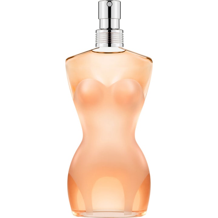 Jean Paul Gaultier Classique Eau de Toilette 50ml damparfym i ikonisk flaska formad som en torso i frostat glas