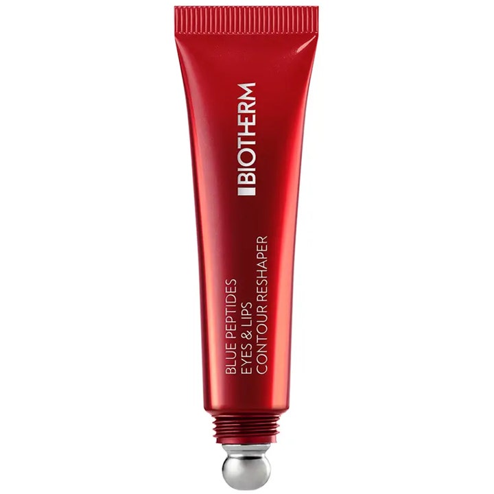 Biotherm Blue Peptides Eyes & Lips 15ml Biotherm ögonvård för fastare läppkontur i röd tub med svalkande metallkula.