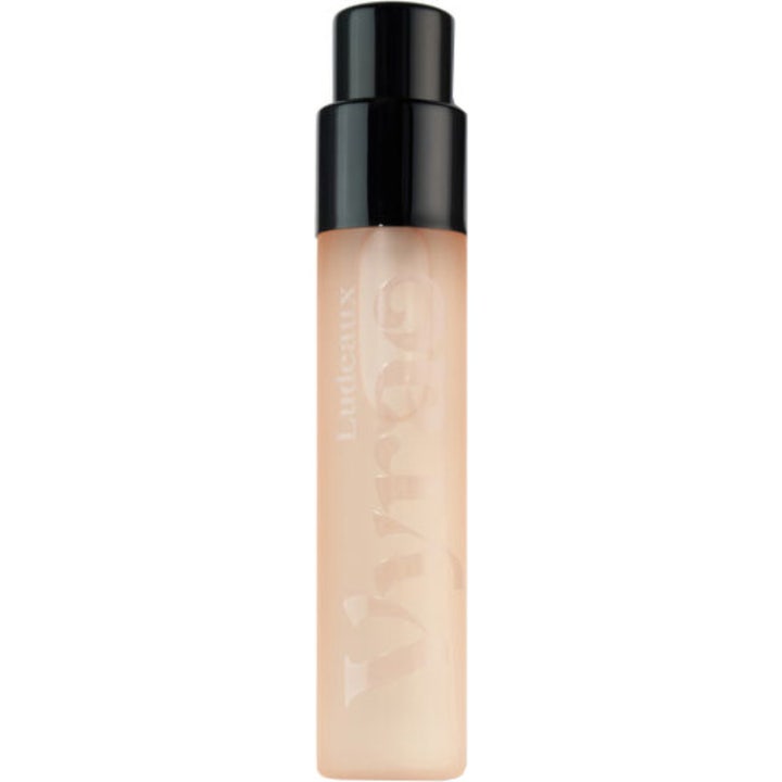 Vyrao Ludeaux Eau De Parfum 10 ml parfym i en smal frostad flaska med persikoton och svart lock