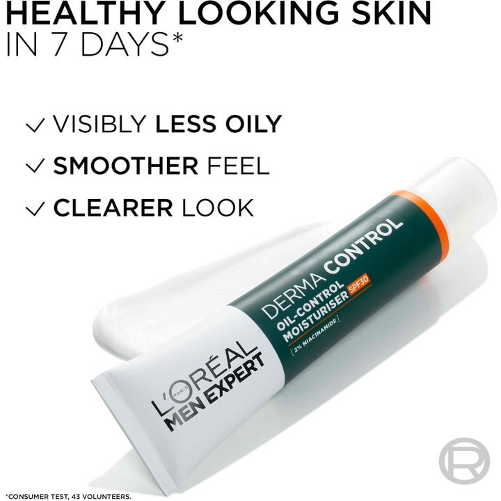 L'Oréal Paris Men Expert Derma Control 40 ml ansiktskräm med SPF30 och niacinamid som ger en mattare hud.