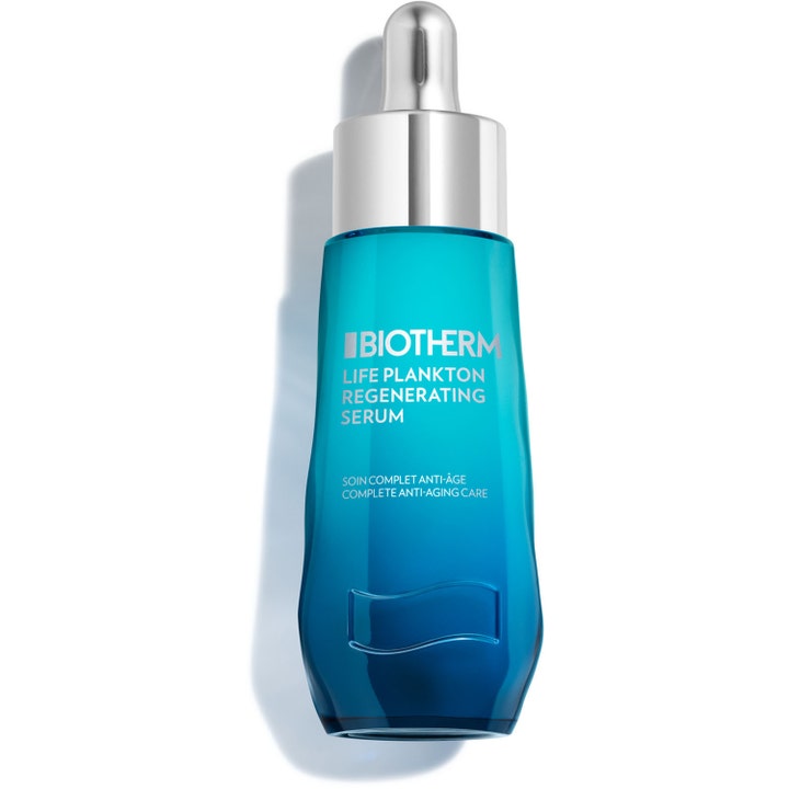 Biotherm Life Plankton Regenerating Serum 50 ml återfuktande anti-aging serum i blå glasflaska med silverpipett