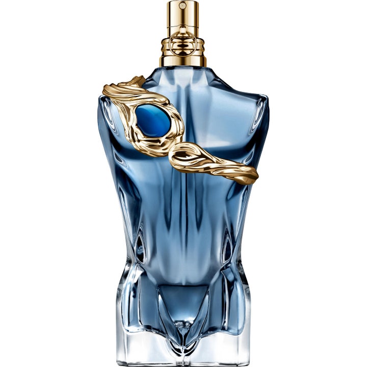 Jean Paul Gaultier Le Beau Narcisse 125 ml herrparfym i blå glasflaska formad som en manstorso med guldfärgad detalj