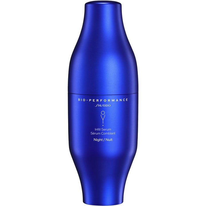 Shiseido Bio-Performance Bop skin serum filler 60 ml volymfiller i en elegant mörkblå kurvig flaska