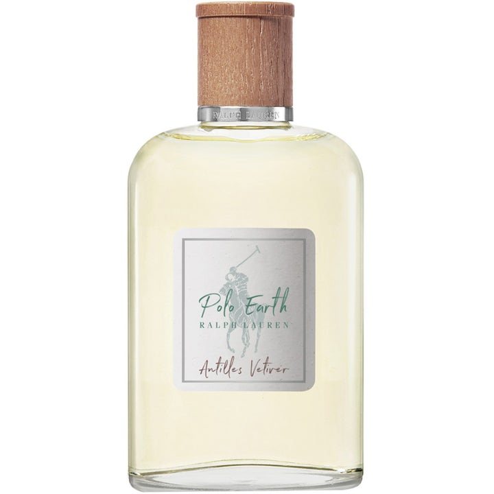 Ralph Lauren Polo Earth Antilles 100 ml exotisk vetiver parfym i klar glasflaska med lock av ljust trä