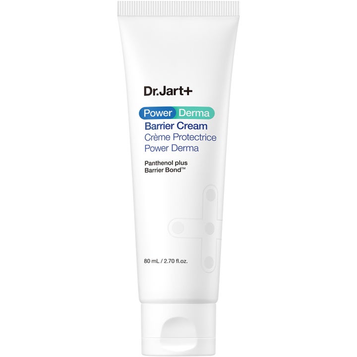 Dr. Jart+ Power Derma Barrier Cream 80 ml barriärstärkande ansiktskräm med panthenol i vit plasttub.
