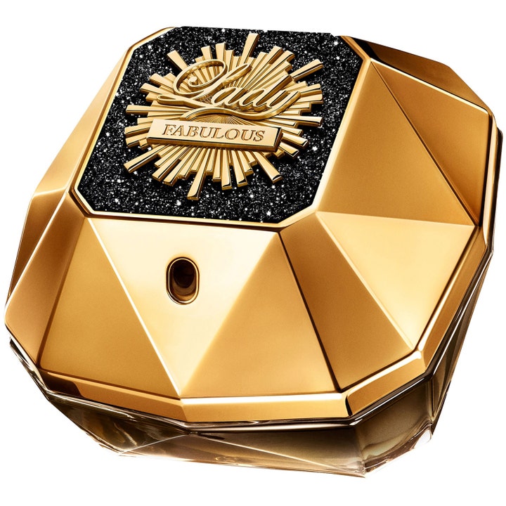 Rabanne Lady Million Fabulous 50 ml eau de parfum är en designer parfym i diamantformad guldflaska med svart glitter