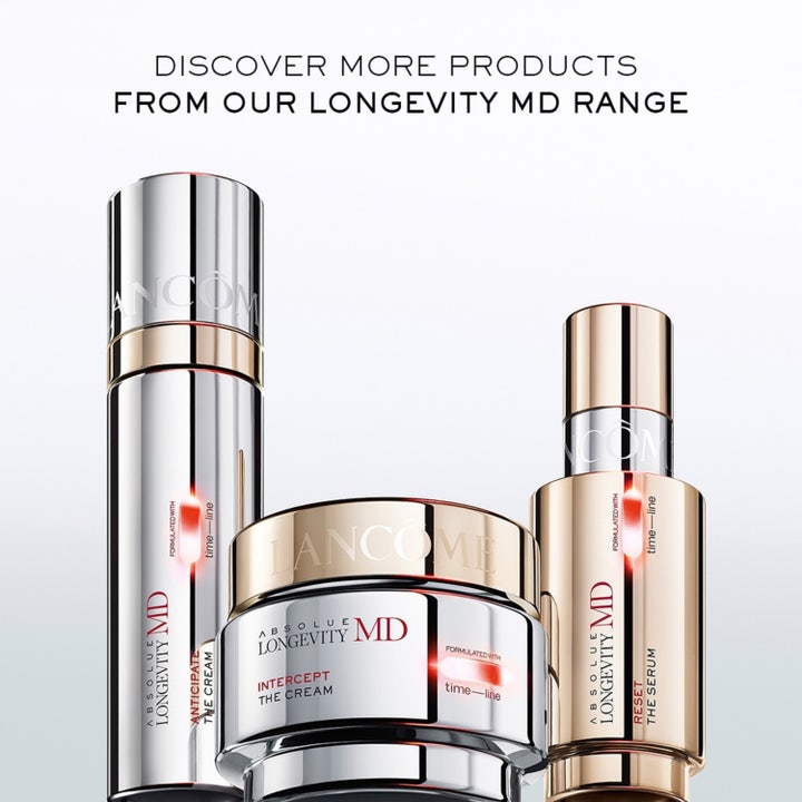 Lancôme Absolue Longevity MD Intercept The Cream 50 ml lyxig ansiktskräm i silverburk tillsammans med hela serien