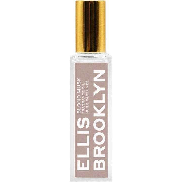 Ellis Brooklyn Perfume Oil Rollerball Blond Musk 15 ml parfymolja i rektangulär glasflaska med guldkork och beige etikett