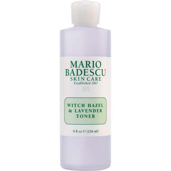 Mario Badescu Witch Hazel & Lavender Toner 236 ml lugnande lavender toner i frostad plastflaska med vitt lock