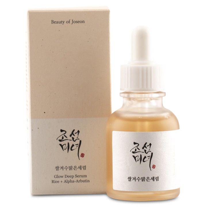 Beauty of Joseon Glow Deep Serum 30ml alpha arbutin serum för pigmentbehandling i frostad glasflaska med vit pipett