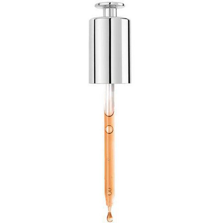 Filorga Hydra-Aox [5] 30 ml antioxidant serum med glaspipett som visar den persikofärgade formulan.