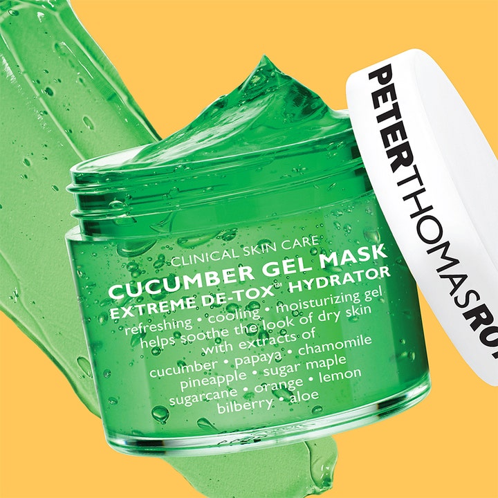 Peter Thomas Roth Cucumber Gel Mask 50 ml svalkande detox gelmask i genomskinlig burk med frisk grön gel.