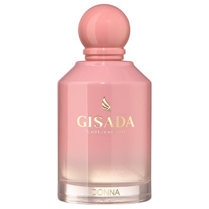 Gisada Donna Eau de Parfum 100 ml gisada damparfym i rosa glasflaska med guldtext och runt lock