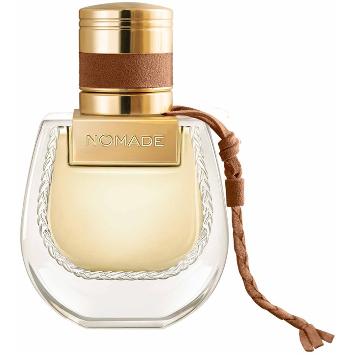 Chloé Nomade Jasmin Naturel Intense 30 ml jasminparfym i rund glasflaska med guldkork och brunt flätat band