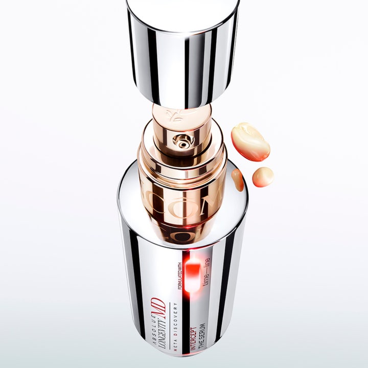 Lancôme Absolue Longevity MD Intercept The Serum 50 ml lystergivande serum i silverflaska med krämiga droppar