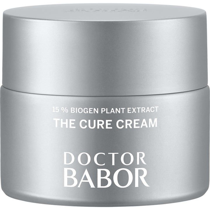 Babor DOC Barrier Protection Routine 63 ml i en silvrig burk med läkande The Cure Cream för ansiktsvård.