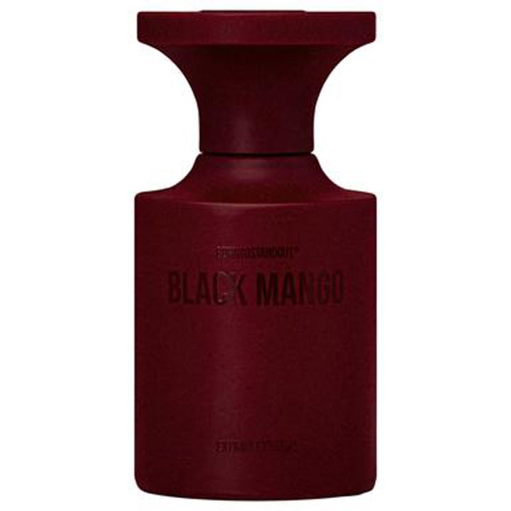 BornToStandOut Black Mango Extrait Extrême 50 ml mangoparfym nisch i matt vinröd flaska med kork