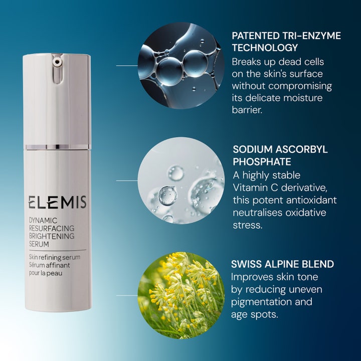 Elemis Dynamic Resurfacing Super-C Serum 30 ml anti-age serum för glöd med vitamin C och gula alpblommor.
