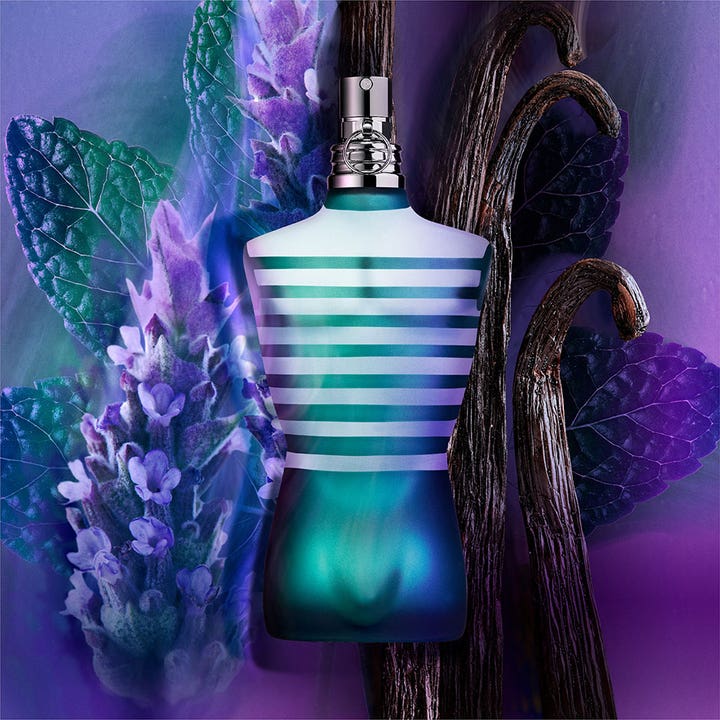 Jean Paul Gaultier Le Male After Shave 125 ml lugnande rakning i blårandig torsoflaska med lavendel och vanilj