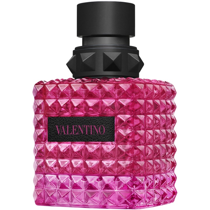 Valentino Born in Roma Donna Extradose parfum 50 ml i en ikonisk rosa glasflaska med nitar och svart kork