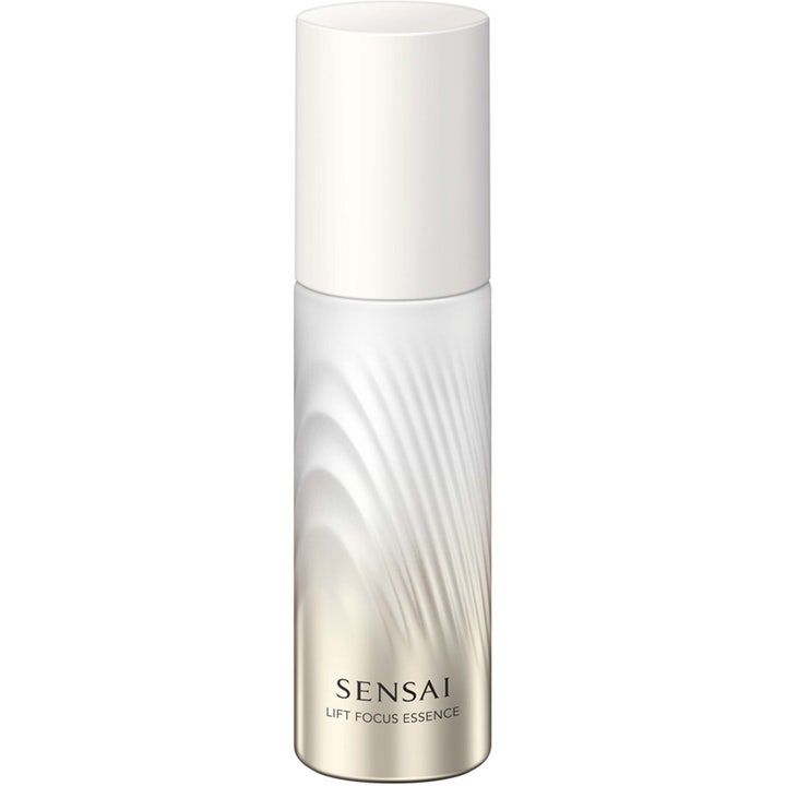 Sensai Lift Focus Essence 40 ml ansiktsessence för lyfteffekt i vit pumpflaska med vågmönstrat frostat glas