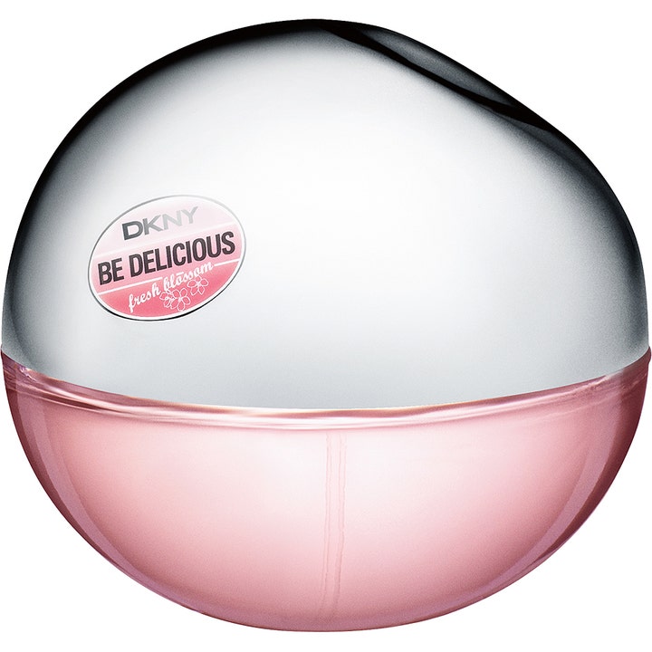 DKNY Be Delicious Fresh Blossom 30 ml fruktig blomparfym i rund äppelformad flaska av silver och rosa glas