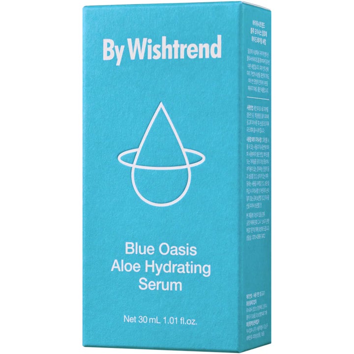 By Wishtrend Blue Oasis Aloe Hydrating Serum 30 ml återfuktande ampuller för torr hud i turkosblå box
