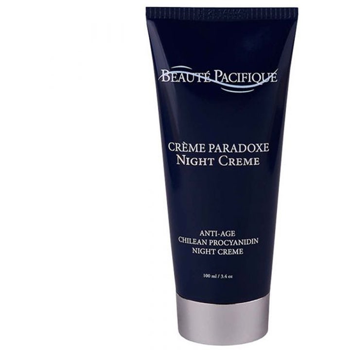 Beauté Pacifique Crème Paradoxe Night Creme 100 ml anti age hudvård nattvård i mörkblå tub med silverlock