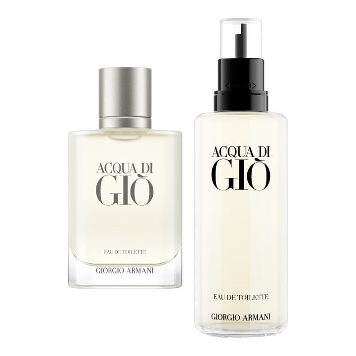 Armani Acqua Di Giò EdT 50 ml refill pack ger fräschör i frostat glas med silverkork och svart påfyllningsmunstycke