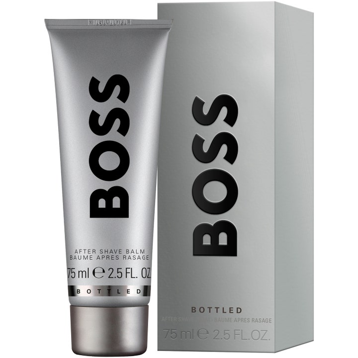 Hugo Boss Boss Bottled After Shave Balm 75 ml återfuktande rakbalsam i en silverfärgad tub och matchande kartong