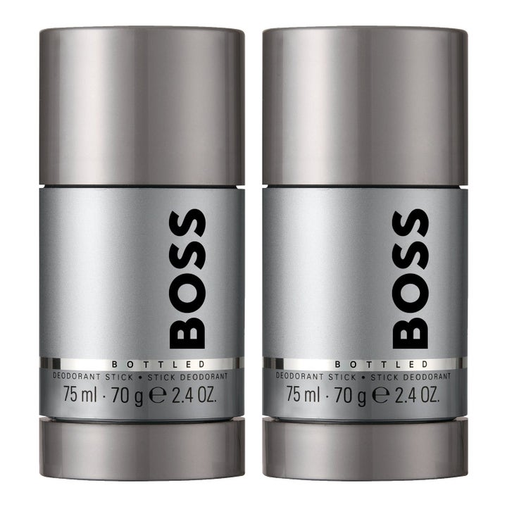 Hugo Boss Boss Bottled Duo 2x75ml parfymerat deostick för män i två grå cylinderformade hylsor