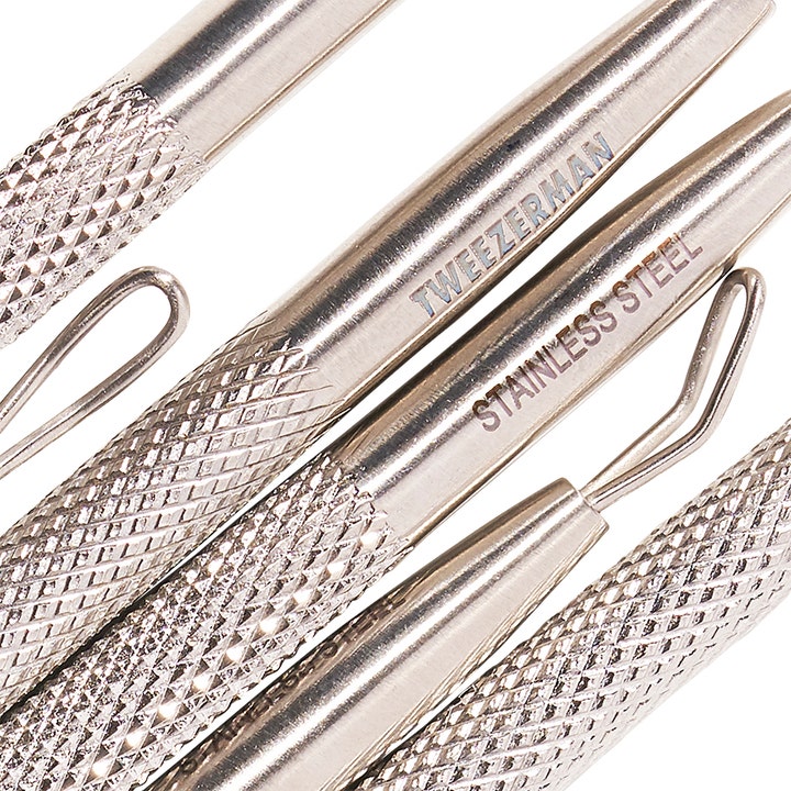 Tweezerman No Slip Skin Care Tool 1 st hudvårdsverktyg i rostfritt stål med räfflat grepp för porrengöring.