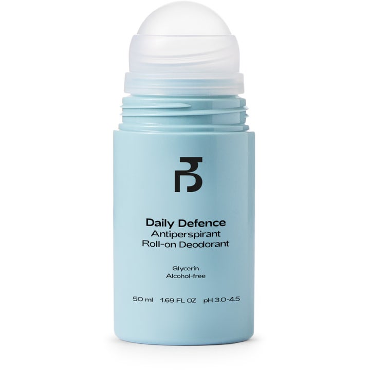 Bodyologist Daily Defence Antiperspirant Roll on Deodorant 50 ml alkoholfri hudvård i ljusblå flaska med vit kula