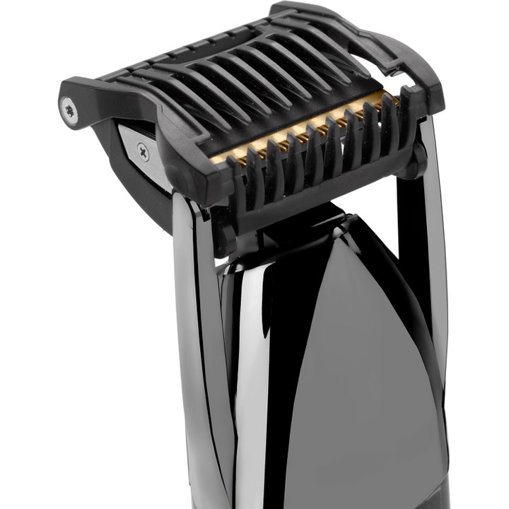BaByliss Super-X Metal Stubble Trimmer S991E 1 st stubbtrimmer som ger jämn stubb med guldiga skärblad i mörk metall
