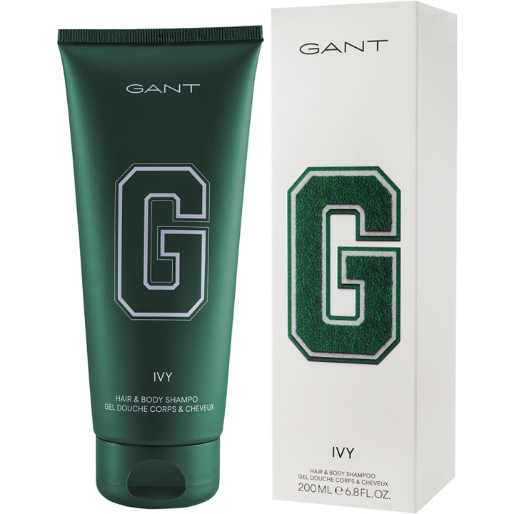 GANT Ivy Hair & Body Shower Gel 200 ml duschtvål i grön tub och vit ytterförpackning med G-logotyp