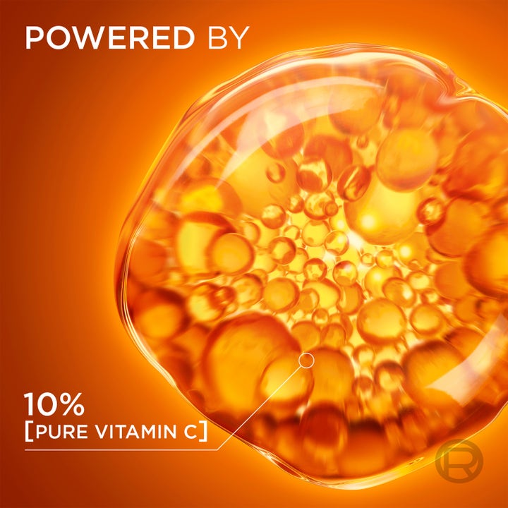L'Oréal Paris Men Expert Hydra Energetic Vitamin C Serum 30 ml lystergivande serum med orange bubblor och 10% Pure Vitamin C