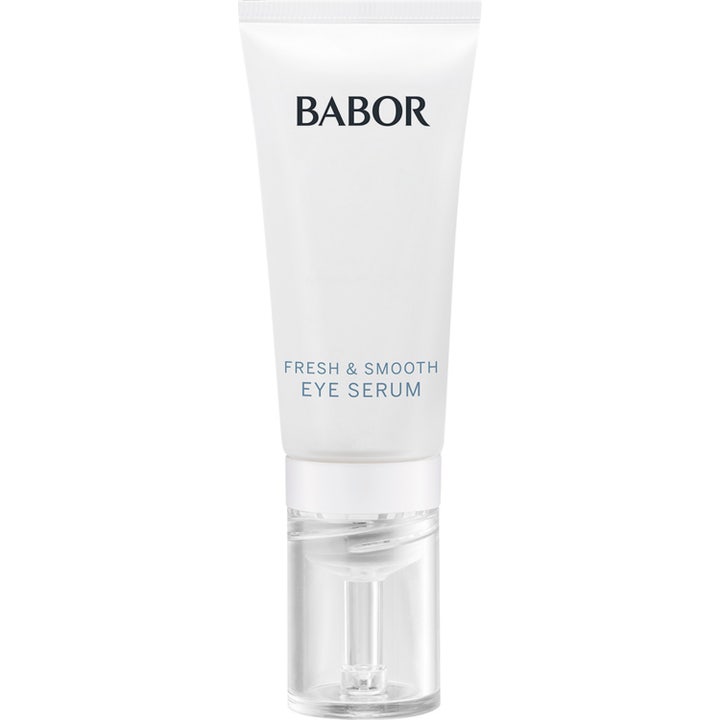Babor Fresh & Smooth Eye Serum 15 ml babor ögonserum i vit tub med genomskinlig applikator för piggare blick