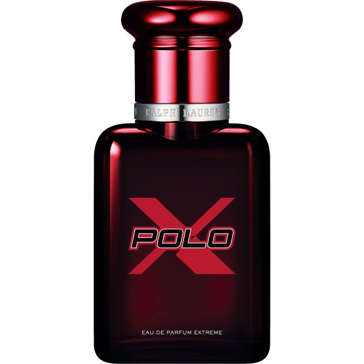 Ralph Lauren Polo Red Extreme 40 ml herrparfym i en mörkröd glasflaska med röd kork och ett stort rött kryss